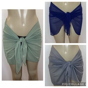 Zuliana Bundle of 3 Mesh Sarong Skirts Made in USA. New With Tags
